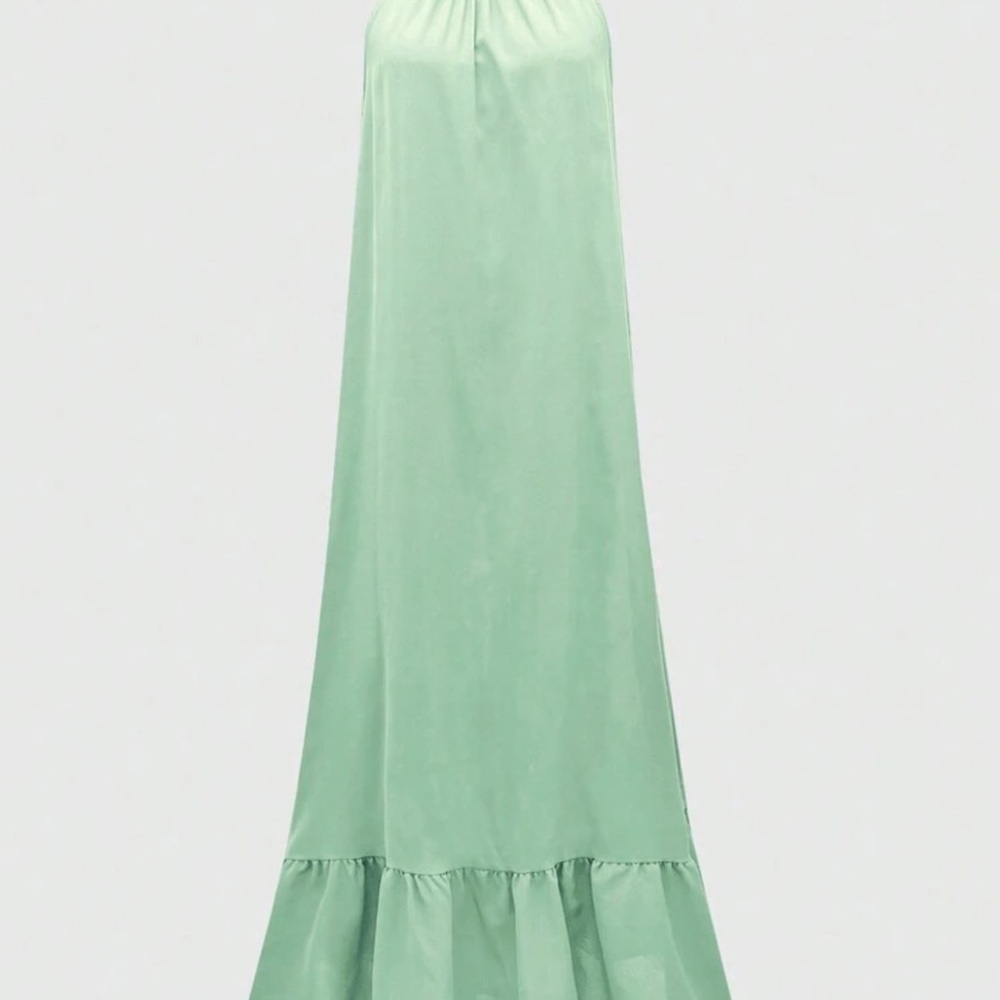 SHEIN Green Halter Maxi Dress